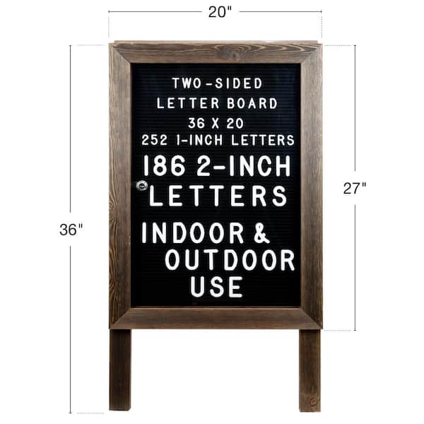 Standing 50 x 40 Outdoor Message Center Letter Board + Sliding