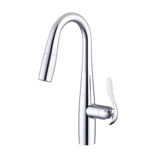 Gerber Selene 1-Handle with 1.75 GPM Pull-Down Deck Mount Prep Faucet in Chrome