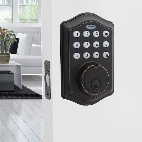 Honeywell Digital Deadbolt Door Lock With Electronic Keypad - Matte Silver  : Target