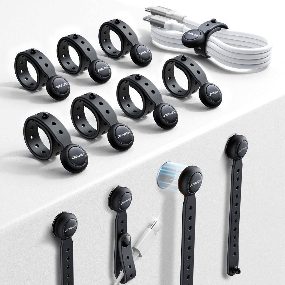 2025 Upgraded Magnetic Cable Ties with Magnets for Bundling & Cable Management (12-Pack, Black) price history on PriceWatchPro