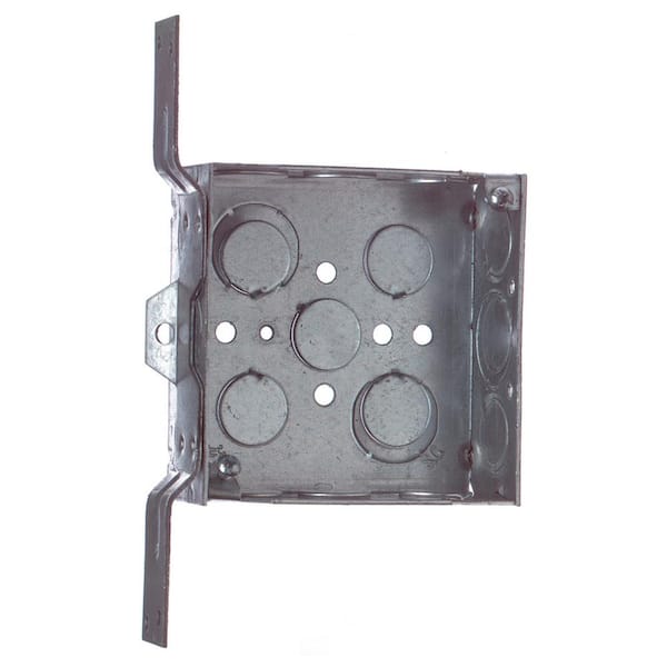 Steel City 4 in. Square Metal Box with Bracket
