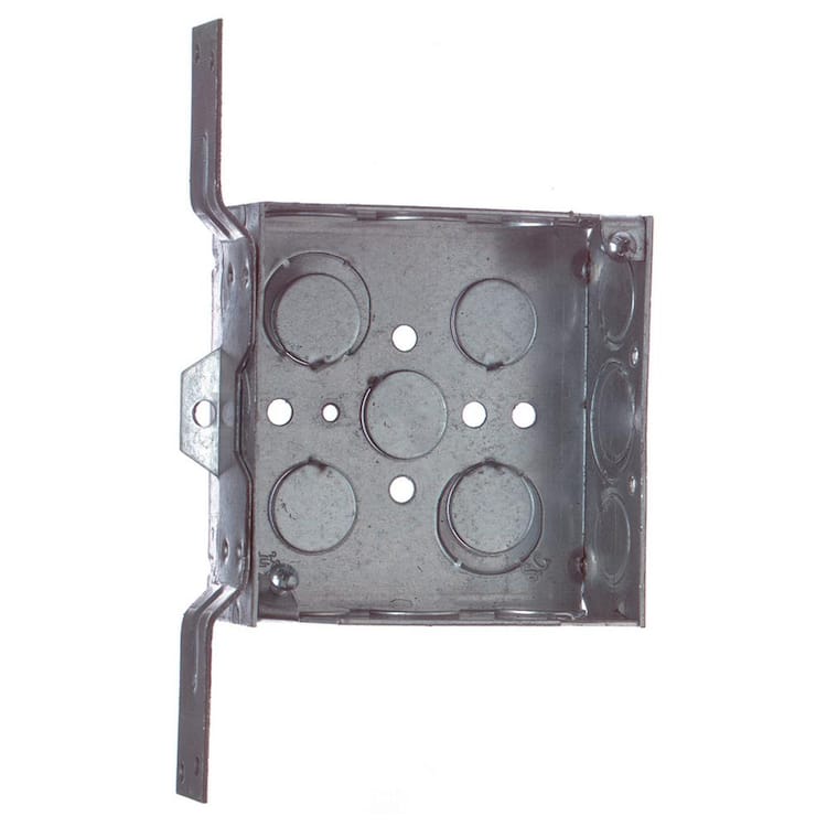4 in. Square Metal Box with Bracket (52151CV1234-25R)