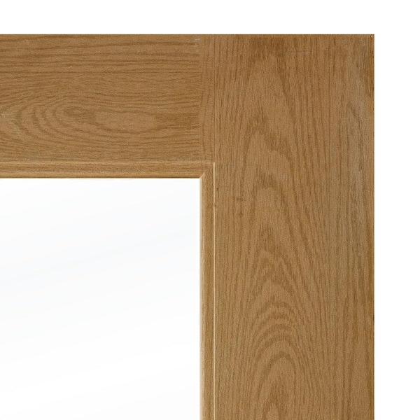 Faux Pivot 36 in. x 79 in. 3-Lite Right-Hand Clear Glass Bourbon Stain Fiberglass Front Door Kit w/ Quick Assemble Jamb