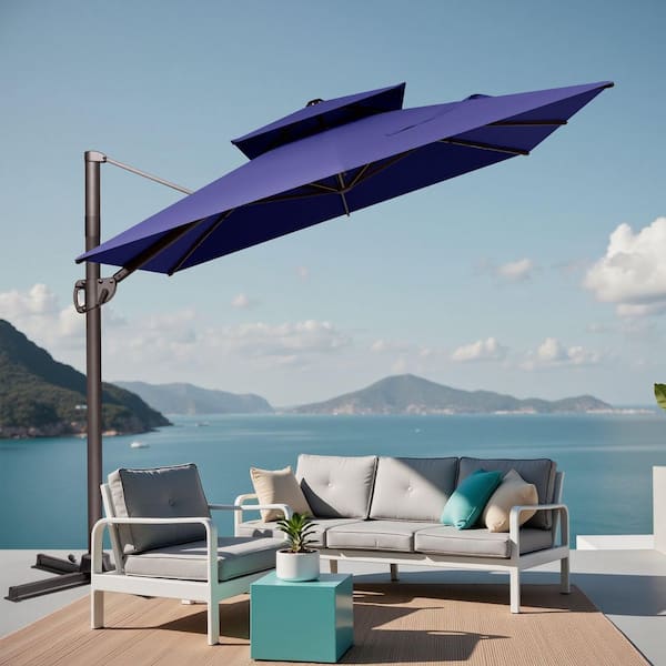 cloud mountain patio umbrella 8 Heavy Duty - Khaki tuning the tilt and height CLOUDFLY 11 ft. x 9