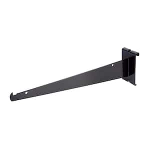 12 in. Black Shelf Bracket for Glass Shelving (Pack of 48)