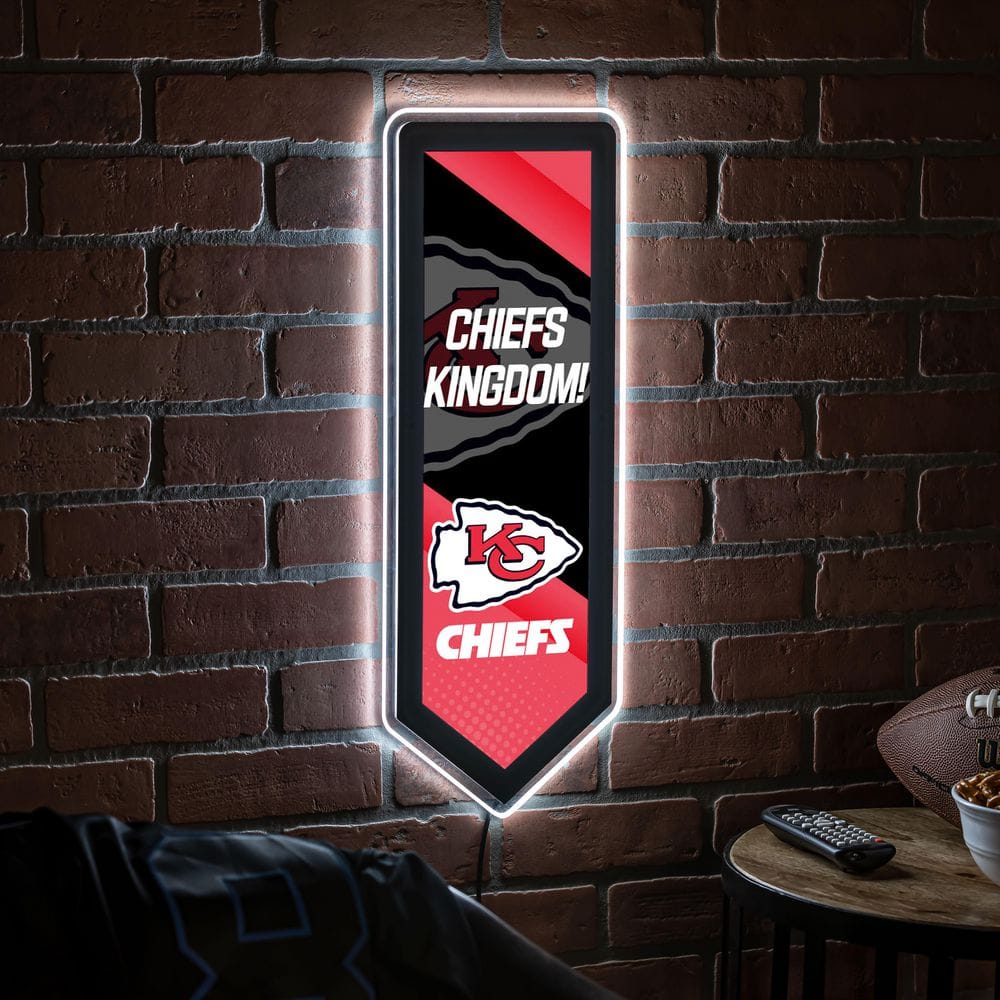 Evergreen Kansas City Chiefs Round 23 in. Plug-in LED Lighted Sign  8LED3815RD - The Home Depot