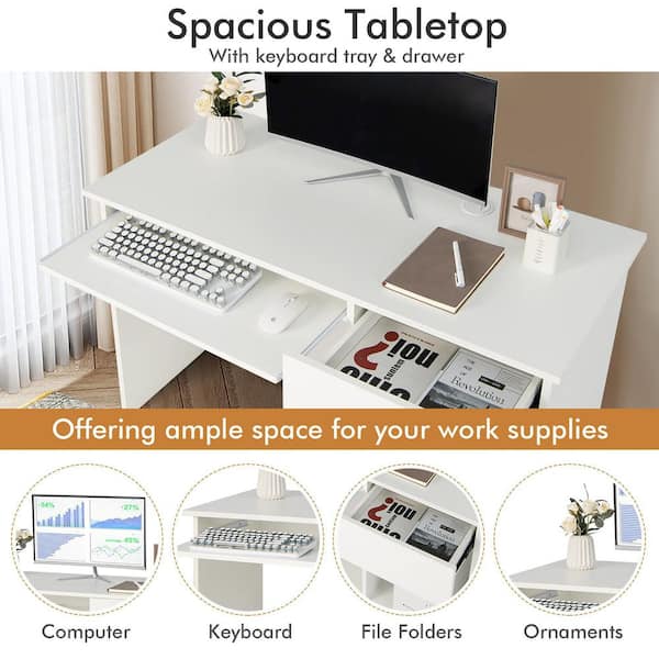 Student computer desk with keyboard tray hotsell