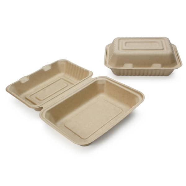 food packaging boxes disposable biodegradable sugarcane bagasse food  container disposable food box
