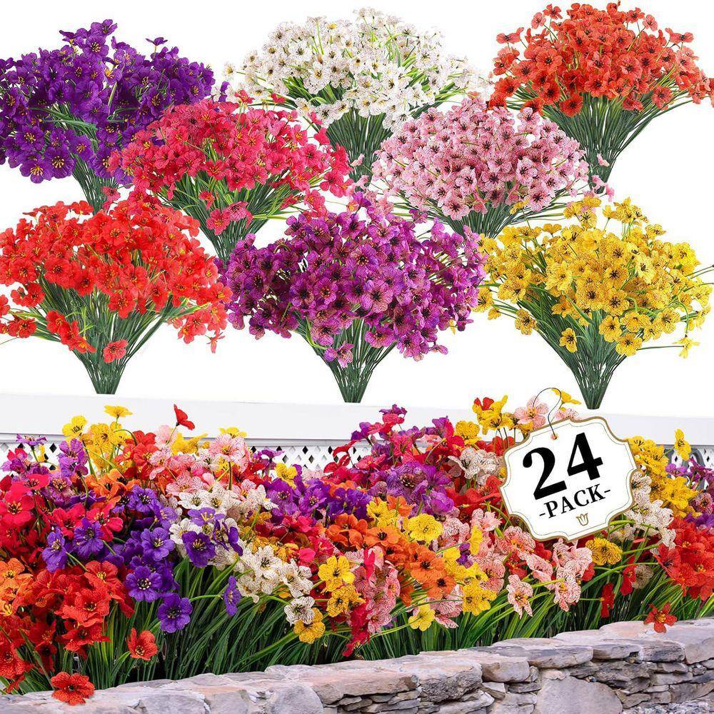 13 in. Multi-Colored Indoor/Outdoor Artificial Assorted Flowers