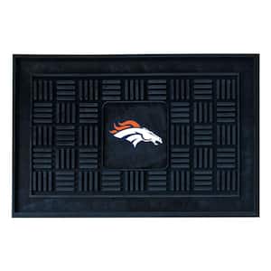 NFL Denver Broncos Black 19 in. x 30 in. Vinyl Outdoor Door Mat
