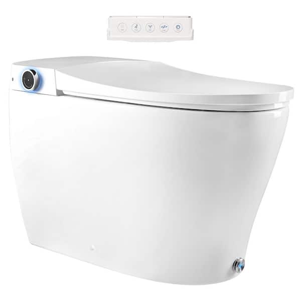 BIDETMATE 6000 Intelligent Elongated Bidet Toilet, Hands-Free Open/Close, Heated Water, Seat, Cyclone-Dri, Auto-Flush