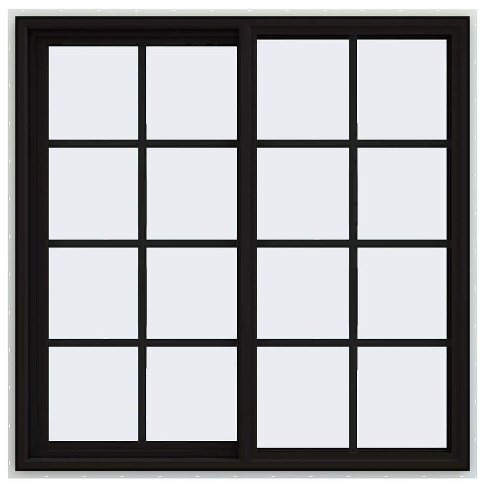 y*o様 P.Black Window JELD-WEN 48 in. x 48 in. V-4500 Series Black Exterior/White