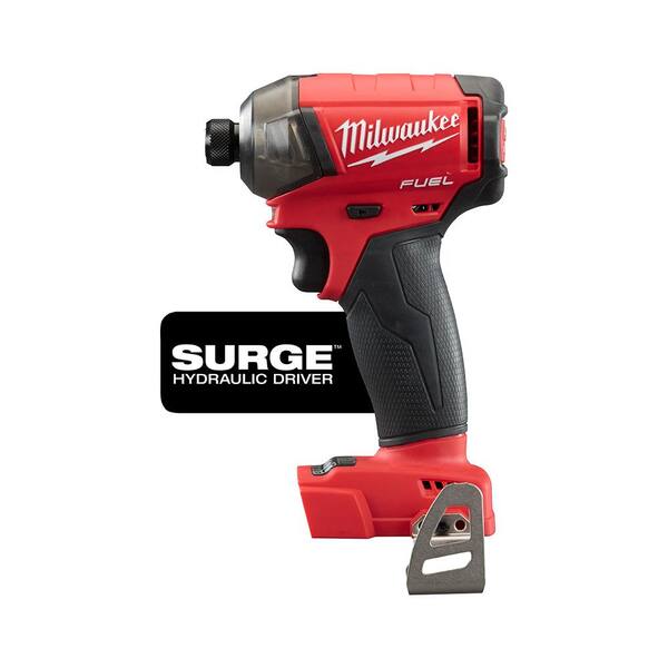 Milwaukee - M18 FUEL SURGE 18-Volt Lithium-Ion Brushless Cordless 1/4 in. Impact Driver Kit with Two 4.0 Ah Batteries, Charger & Bag