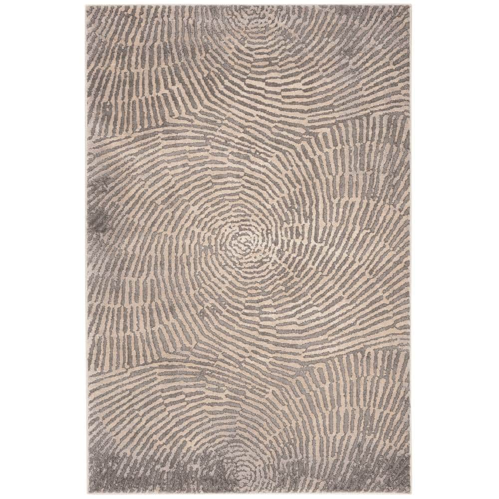 SAFAVIEH Meadow Taupe Doormat 3 ft. x 5 ft. Abstract Area Rug MDW343E-3 ...