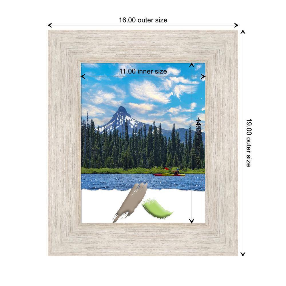 Whitewash Distressed Wood Single Photo Frame 19" x 16"