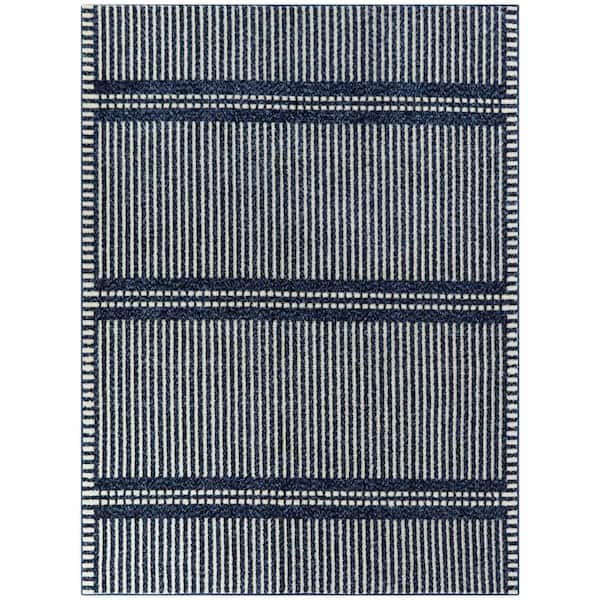 BALTA Sinclair Blue 5 ft. x 7 ft. Contemporary Area Rug