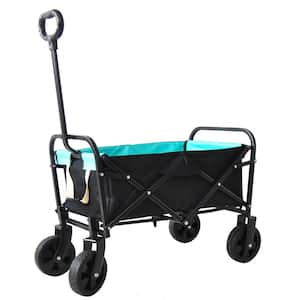 2 cu. ft. Blue Fabric and Steel Frame Outdoor Folding Utility Wagon Garden Cart