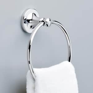 Silverton 3-Piece Bath Hardware Set with 24 in. Towel Bar, Toilet Paper Holder, Towel Ring in Polished Chrome
