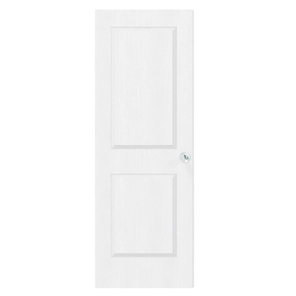 24 in. x 80 in. 2 Panel, Hollow Core, Composite, White Primed, Interior Door Slab with Silver Sphere Doorknob price history on PriceWatchPro