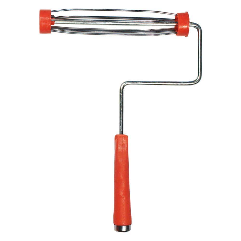 Large Paint Roller Frame 2 1/2 in Dia x 9 in Long Metal Roller Plastic  Handle