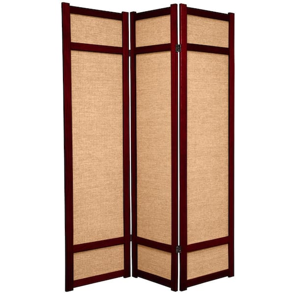 Red Lantern 3-Panel Natural Wood Folding Shoji Style Room Divider In The Room Dividers Department At
