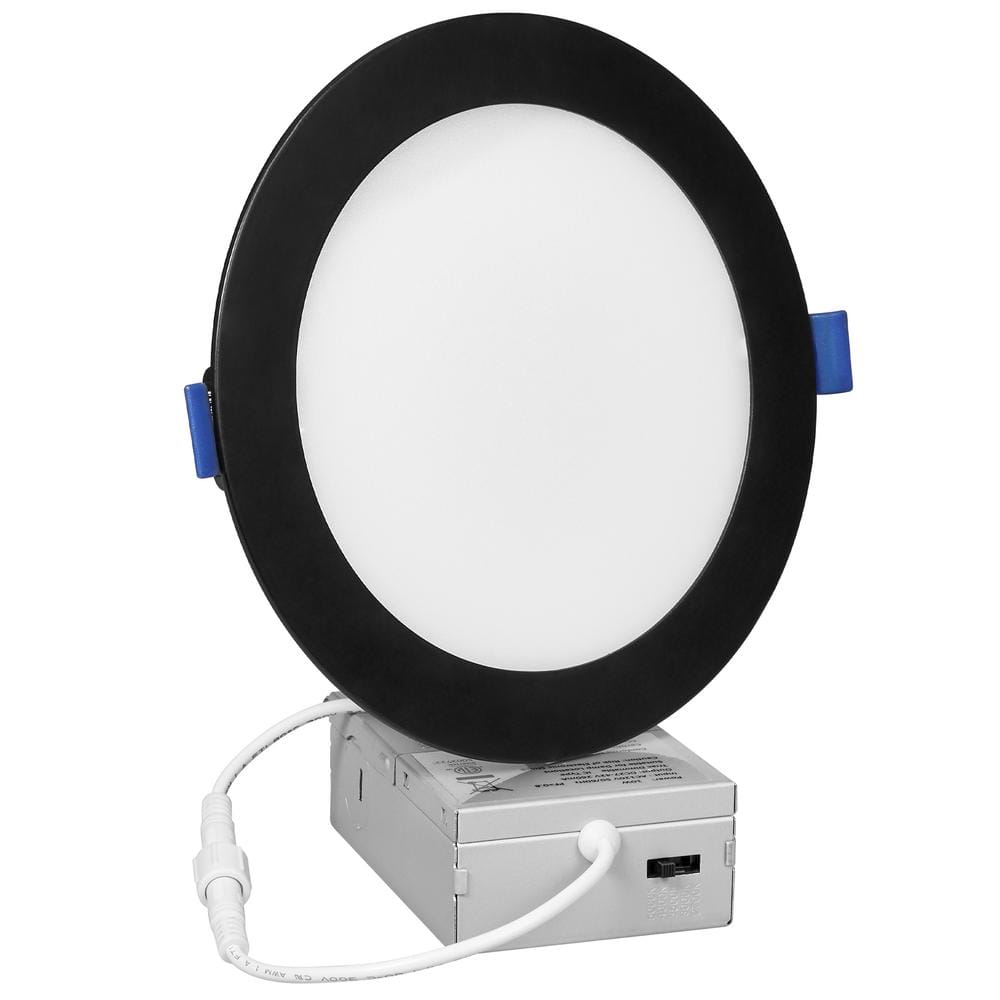 Black 6-Inch Ultra-Thin Aluminum LED Recessed Downlight