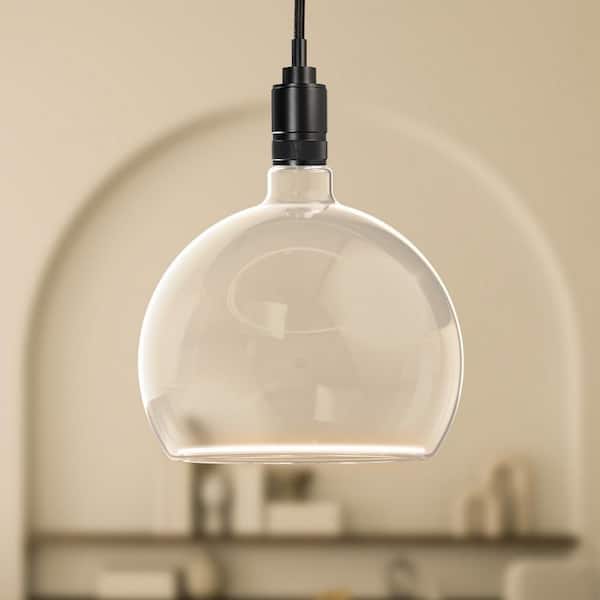 60-Watt Equivalent Specialty Code Round Dim Oversized Clear Glass E26 Medium Base LED Light Bulb Soft White 2700K 1-Pack