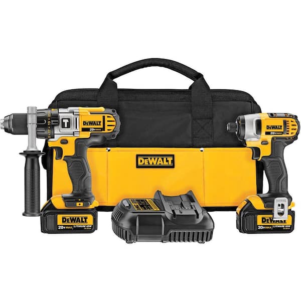 DEWALT - 20-Volt MAX Cordless Hammer Drill/Impact Driver Combo Kit (2-Tool) with (2) 20-Volt 3.0Ah Batteries & Charger