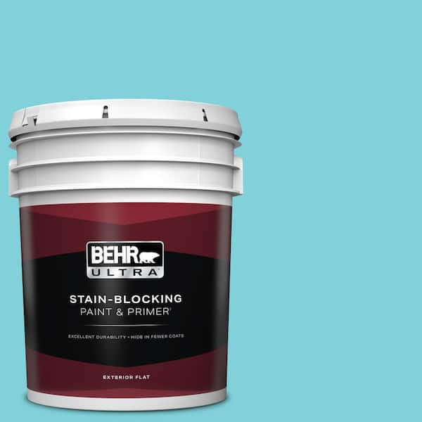 BEHR ULTRA 5 gal. #P470-3 Sea of Tranquility Flat Exterior Paint & Primer