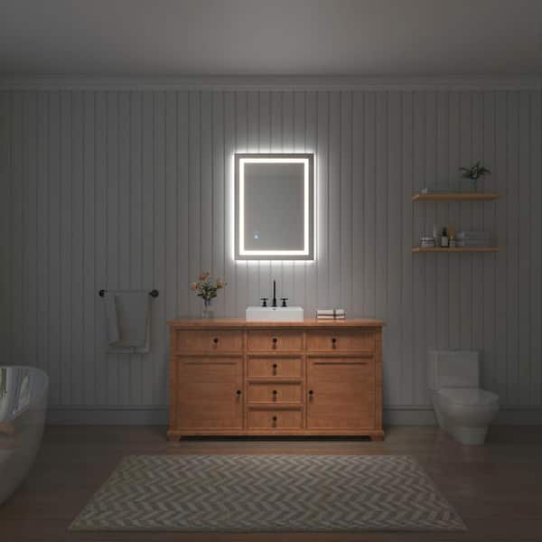 TOOLKISS 24 in. W x 32 in. H Frameless Rectangular Wall Anti TOOLKISS 24 in. W x 32 in. H Frameless Rectangular Wall Anti