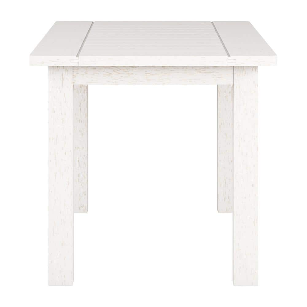 Miramar Contemporary White Washed Wood 35.5" Long Outdoor Coffee Table