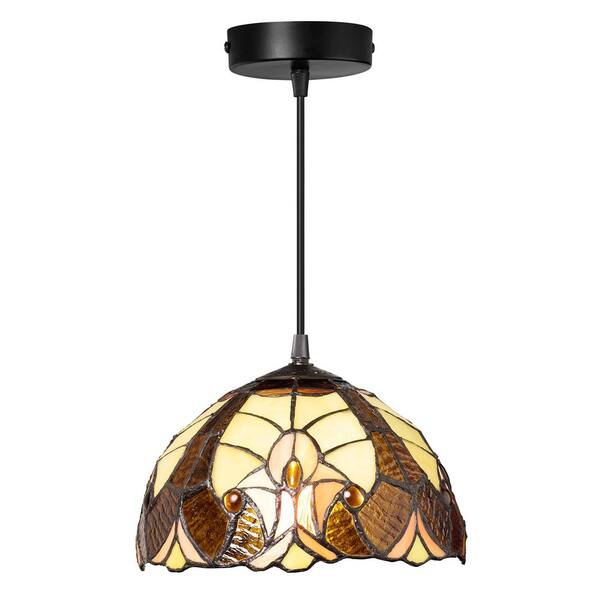 River of Goods Halston 40-Watt 1-Light Black Shaded Pendant Light