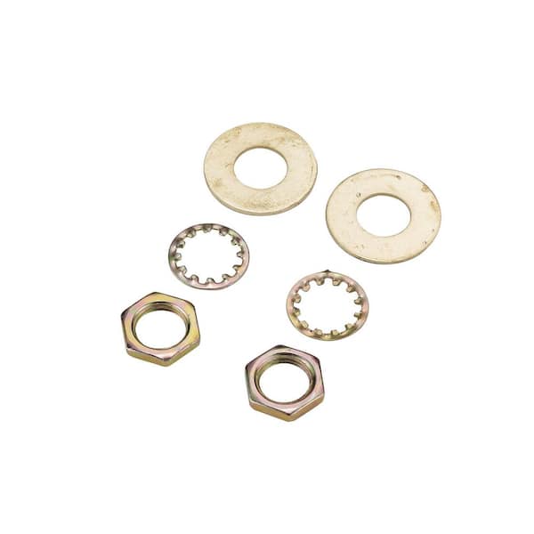 Assorted Brass Hex Nuts and Washers (6-Pack)