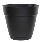 Newbury Large 20 in. x 17 in. Black Resin Planter