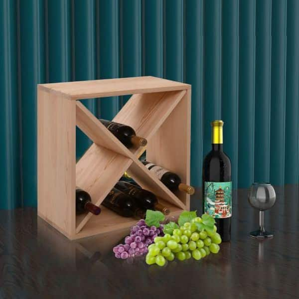 Rustic tabletop wine rack hot sale