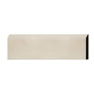 WM618 0.56 in. D x 5.25 in. W x 6 in. L Wood (Poplar) Baseboard Moulding Sample