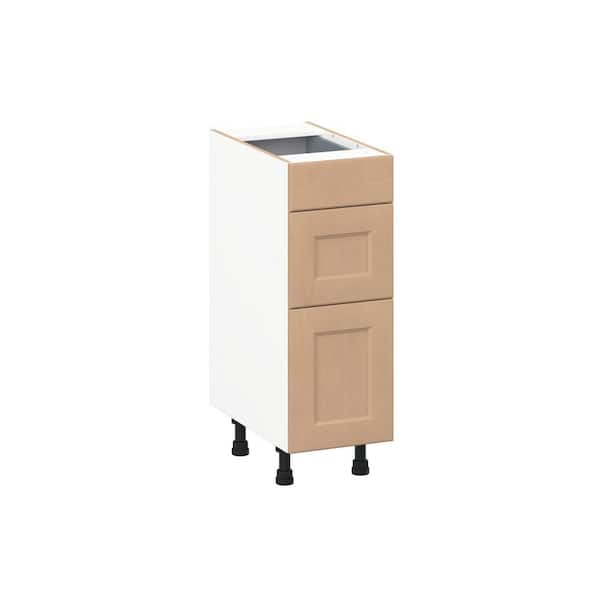 Lakewood Sugar Cookie Shaker Assembled Vanity Drawer Base Cabinet with 3 Drawers (12 in. W x 34.5 in. H x 21 in. D)