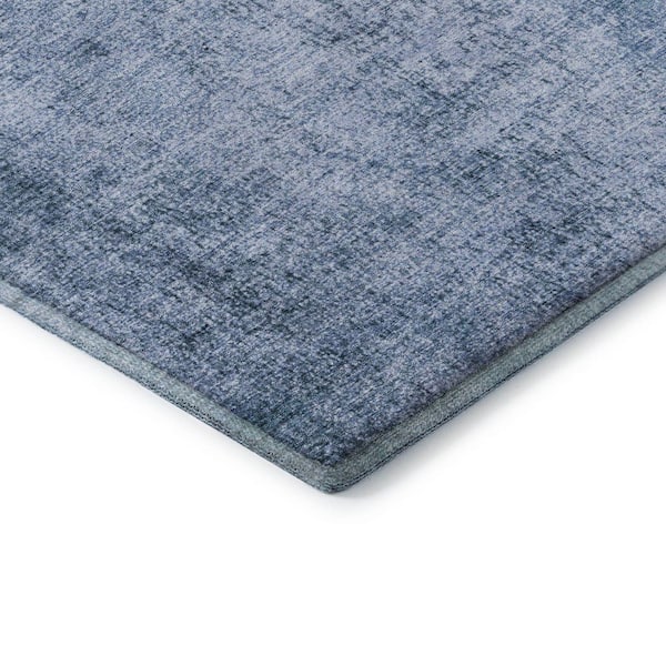 Mayfield Premium Machine Washable Abstract AMF1903 Blue 3 ft. x 4 ft. Area Rug