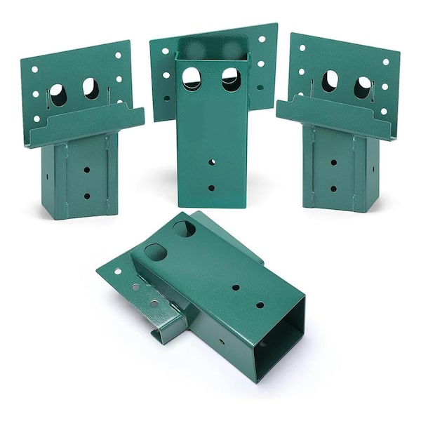Afoxsos Compound Angle Brackets for Outdoor Platform Deer Stand Hunting Blinds Shooting Shack Green (Set of 4)