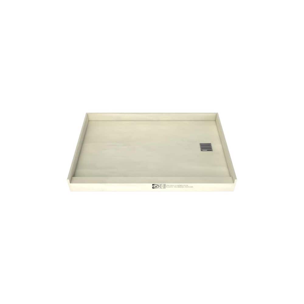 32 In x 48 In Single Curb Tileable Shower Pan with Right Drain and Brushed Nickel Grate price history on PriceWatchPro