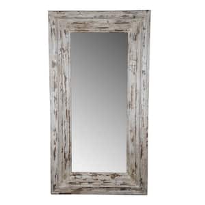 Anky 39.4 in. W x 74.8 in. H Wood Framed Brown Wall Mounted Decorative Mirror