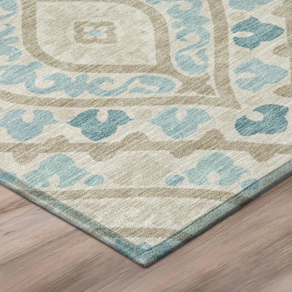 Chantille Machine Washable Indoor/Outdoor Abstract ACN3151 Linen 2 ft. x 7 ft. Runner Rug