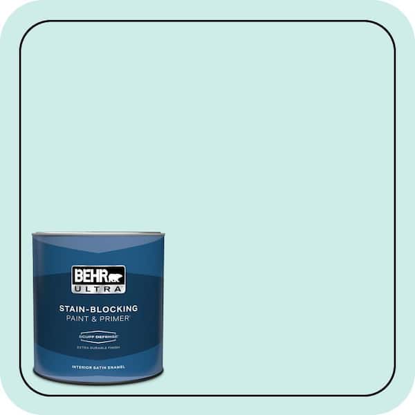 BEHR ULTRA 1 qt. #500C-3 Spa Extra Durable Satin Enamel Interior Paint & Primer