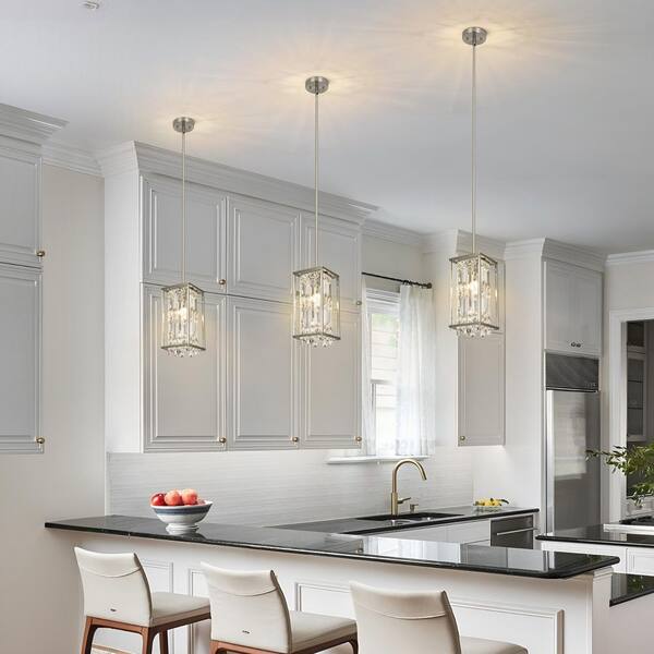 Henveton Jasslynn 60 Watt 1 Light Brushed Nickel Luxury