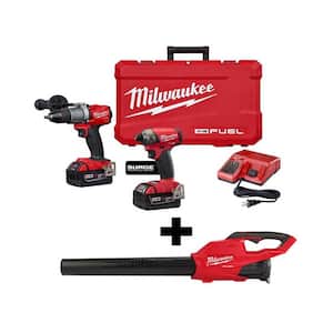 M18 FUEL 18V Lithium-Ion Brushless Cordless SURGE Impact/Hammer Drill Combo Kit with M18 FUEL Handheld Blower