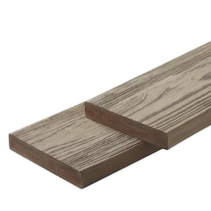 Apex 1 in. x 6 in. x 8 ft. Arctic Birch Grey PVC Square Deck Boards (2-Pack)