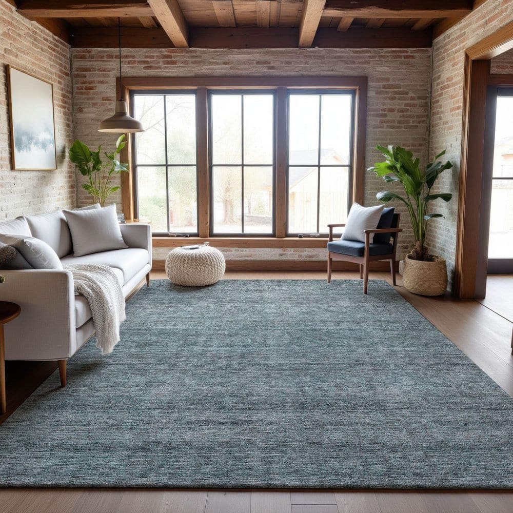 Mayfield Premium Machine Washable Abstract AMF1163 Seafoam 9 ft. x 12 ft. Area Rug price history on PriceWatchPro