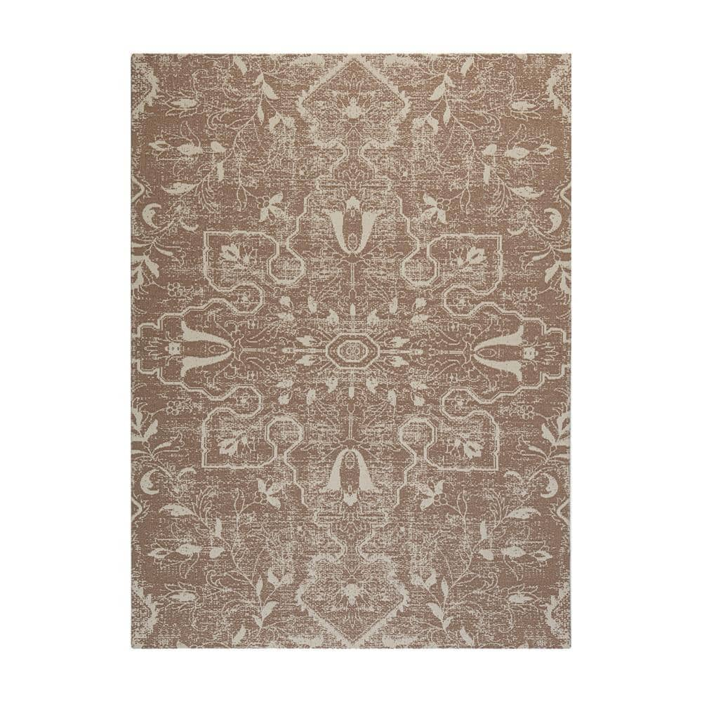 36"x48" Tamanrasset 1/4" Rug'D Chair Floor Mat Brown/Ivory - Anji Mountain