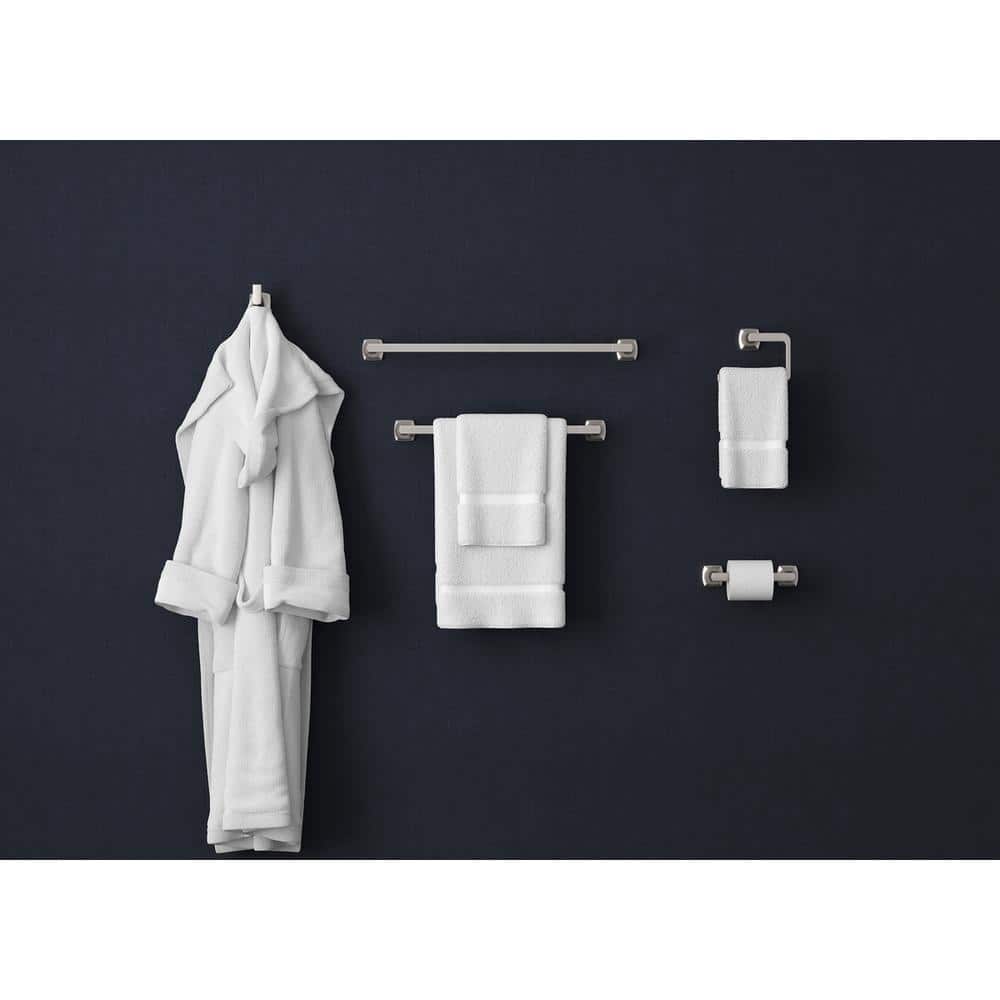 Vaneri Brushed Nickel Wall-Mounted Bathroom Towel Hook