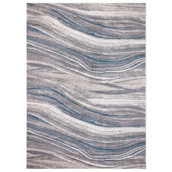 Concord Global Trading Jefferson Collection Marble Stripes Multi 7 ft. x 9 ft. Area Rug
